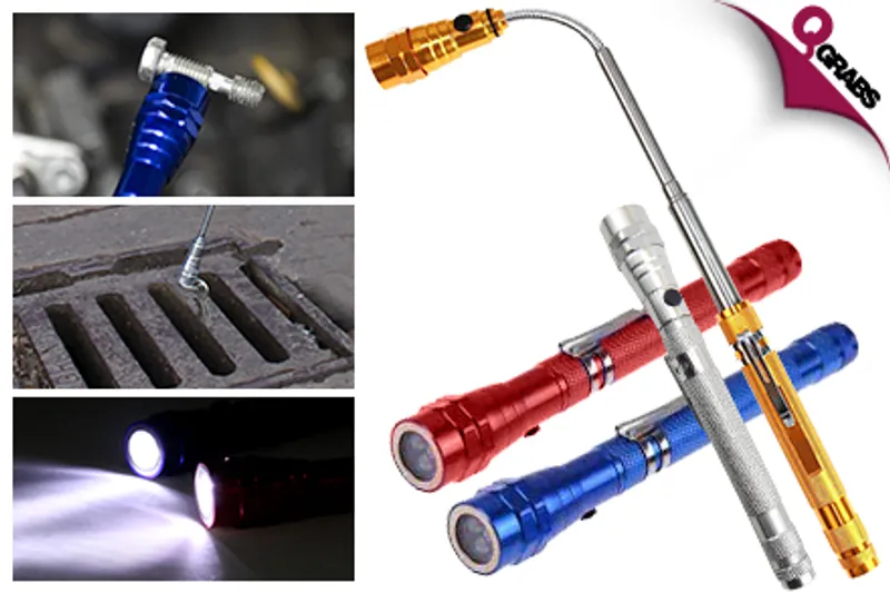 For QR25 Don't Fear the Dark with a Telescopic Magnetic Flashlight - Choose from 4 Bright Colors! (QR55 Value)